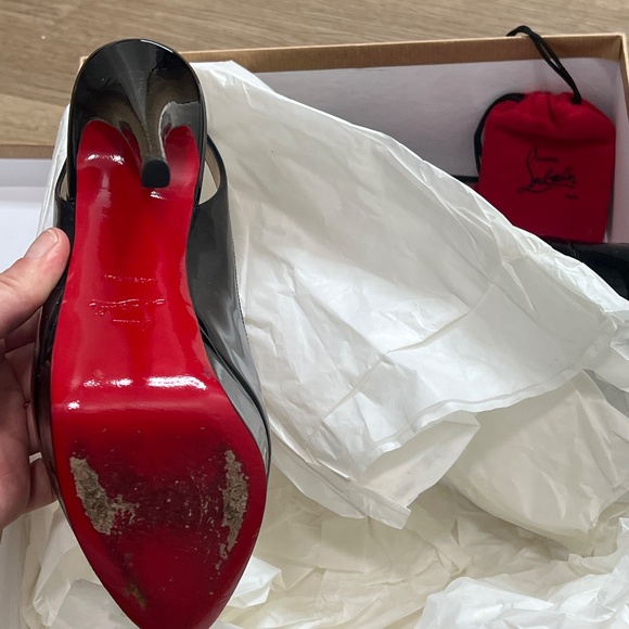Christian Louboutin  lady peep sling size 38 - Picture 4 of 7